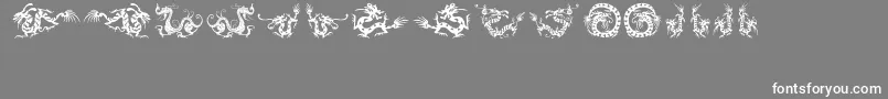 HFF Chinese Dragon Font – White Fonts on Gray Background