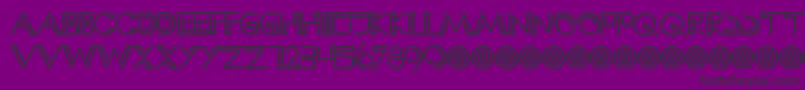 HFF Clip Hanger-Schriftart – Schwarze Schriften auf violettem Hintergrund