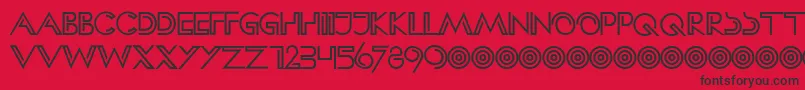 HFF Clip Hanger Font – Black Fonts on Red Background