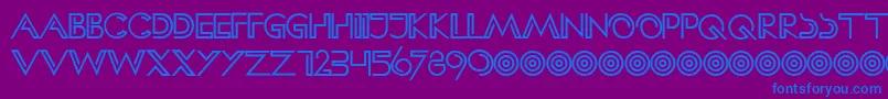 HFF Clip Hanger Font – Blue Fonts on Purple Background