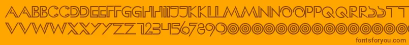 HFF Clip Hanger Font – Brown Fonts on Orange Background
