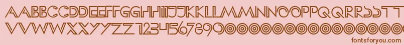 HFF Clip Hanger Font – Brown Fonts on Pink Background