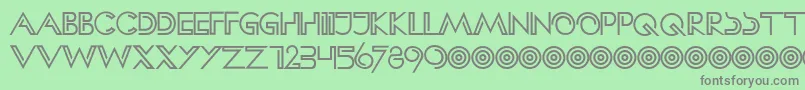 HFF Clip Hanger Font – Gray Fonts on Green Background