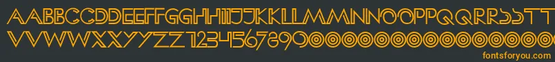 フォントHFF Clip Hanger – 黒い背景にオレンジの文字