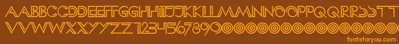 HFF Clip Hanger Font – Orange Fonts on Brown Background