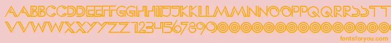 HFF Clip Hanger Font – Orange Fonts on Pink Background