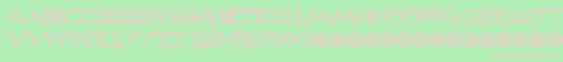 HFF Clip Hanger Font – Pink Fonts on Green Background