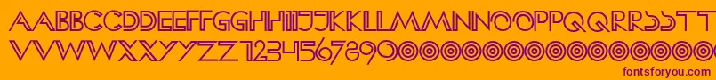 HFF Clip Hanger Font – Purple Fonts on Orange Background