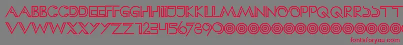 HFF Clip Hanger Font – Red Fonts on Gray Background