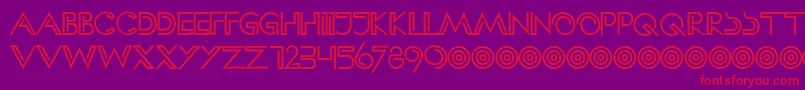 HFF Clip Hanger Font – Red Fonts on Purple Background