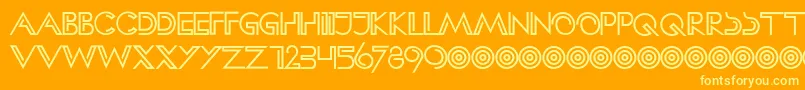 HFF Clip Hanger Font – Yellow Fonts on Orange Background