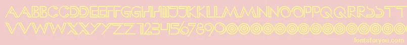 HFF Clip Hanger Font – Yellow Fonts on Pink Background