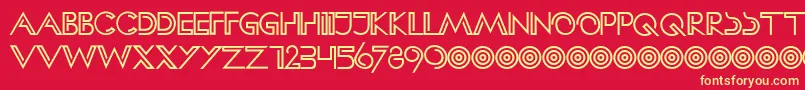 HFF Clip Hanger Font – Yellow Fonts on Red Background