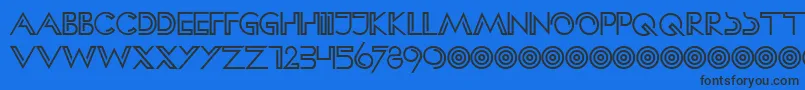 HFF Clip Hanger Font – Black Fonts on Blue Background