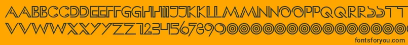 HFF Clip Hanger Font – Black Fonts on Orange Background