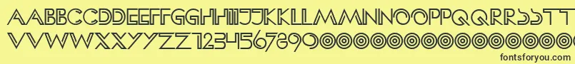 HFF Clip Hanger Font – Black Fonts on Yellow Background