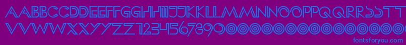 HFF Clip Hanger Font – Blue Fonts on Purple Background