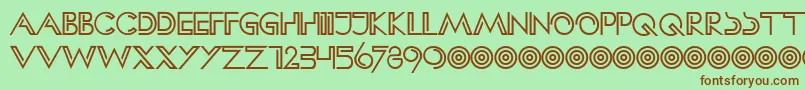 HFF Clip Hanger Font – Brown Fonts on Green Background