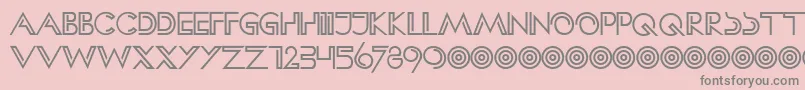 HFF Clip Hanger Font – Gray Fonts on Pink Background