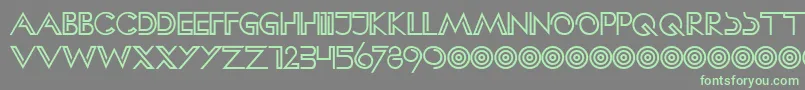 HFF Clip Hanger Font – Green Fonts on Gray Background