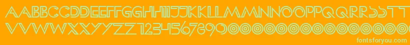 HFF Clip Hanger Font – Green Fonts on Orange Background