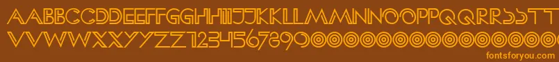HFF Clip Hanger Font – Orange Fonts on Brown Background