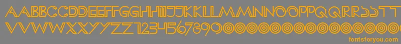 HFF Clip Hanger-Schriftart – Orangefarbene Schriften auf grauem Hintergrund