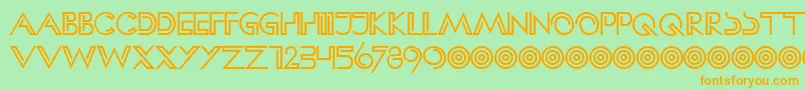 HFF Clip Hanger Font – Orange Fonts on Green Background