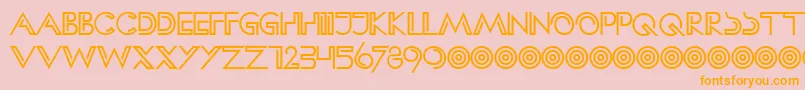 HFF Clip Hanger Font – Orange Fonts on Pink Background