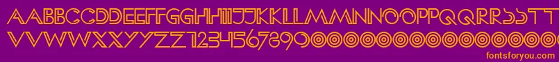 HFF Clip Hanger Font – Orange Fonts on Purple Background