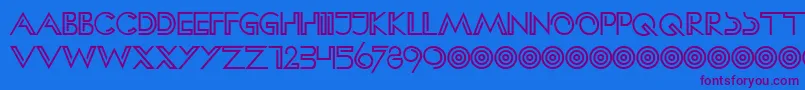 HFF Clip Hanger Font – Purple Fonts on Blue Background
