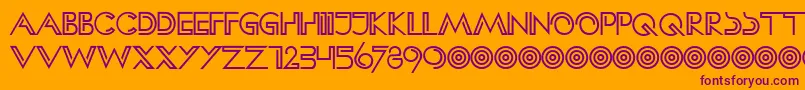 HFF Clip Hanger Font – Purple Fonts on Orange Background