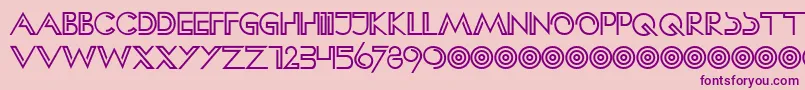 HFF Clip Hanger Font – Purple Fonts on Pink Background