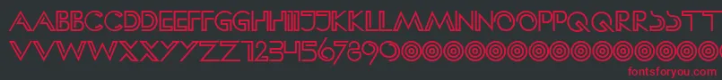 HFF Clip Hanger Font – Red Fonts on Black Background