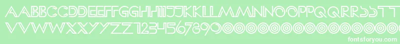 HFF Clip Hanger Font – White Fonts on Green Background