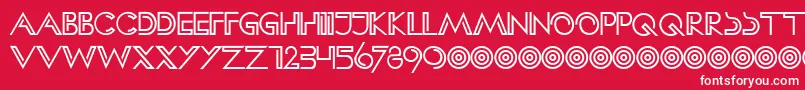 HFF Clip Hanger Font – White Fonts on Red Background