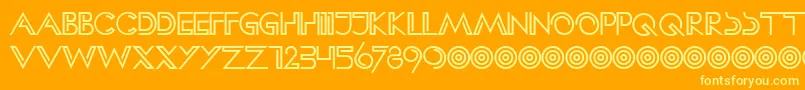 HFF Clip Hanger Font – Yellow Fonts on Orange Background