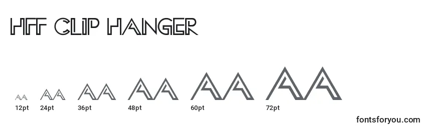 Размеры шрифта HFF Clip Hanger (129548)