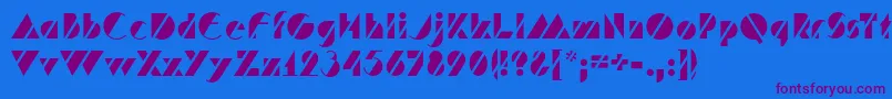 HFF Code Deco Font – Purple Fonts on Blue Background