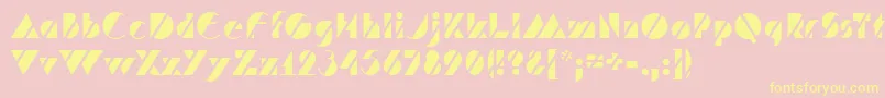 HFF Code Deco Font – Yellow Fonts on Pink Background