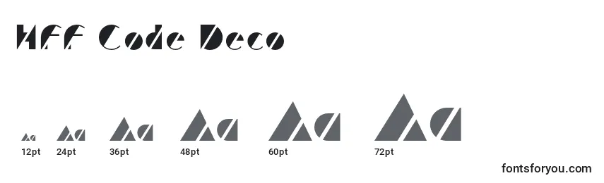 Größen der Schriftart HFF Code Deco