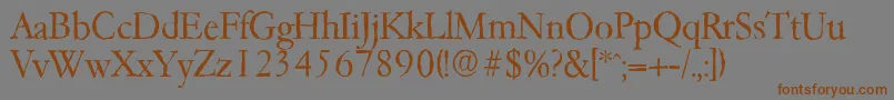 GarfeldantiqueLight Font – Brown Fonts on Gray Background