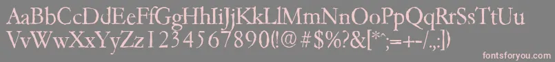 GarfeldantiqueLight Font – Pink Fonts on Gray Background