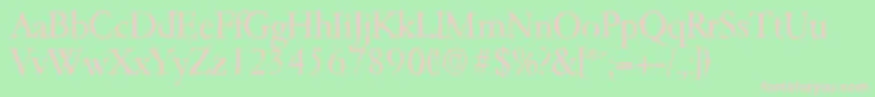GarfeldantiqueLight Font – Pink Fonts on Green Background