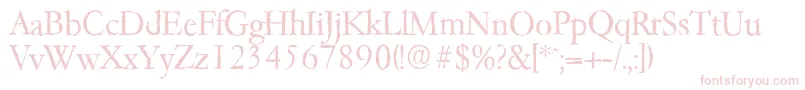 GarfeldantiqueLight Font – Pink Fonts on White Background
