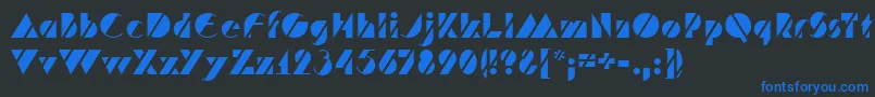 HFF Code Deco Font – Blue Fonts on Black Background