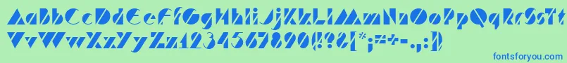 HFF Code Deco Font – Blue Fonts on Green Background