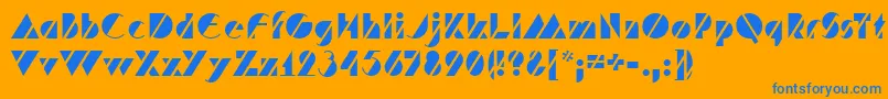 HFF Code Deco Font – Blue Fonts on Orange Background