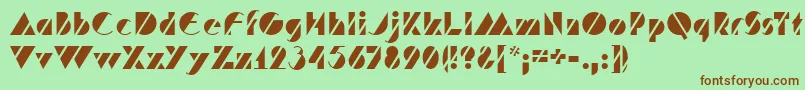 HFF Code Deco Font – Brown Fonts on Green Background