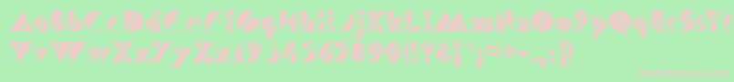 HFF Code Deco Font – Pink Fonts on Green Background